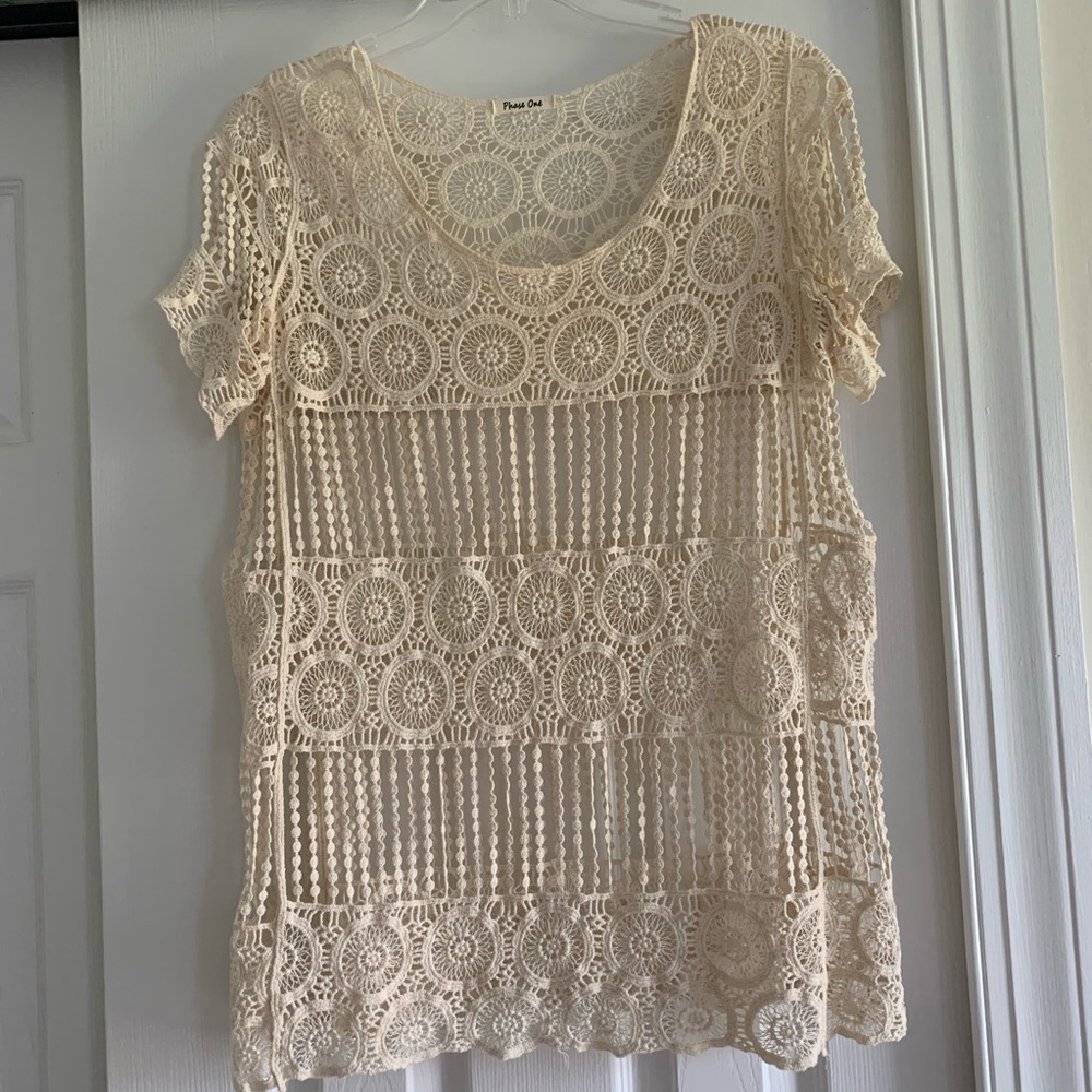 Crocheted top/beach cover up